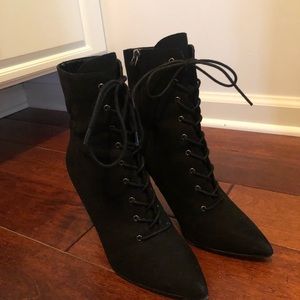 Black lace up bootie